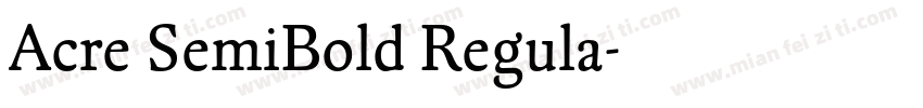 Acre SemiBold Regula字体转换